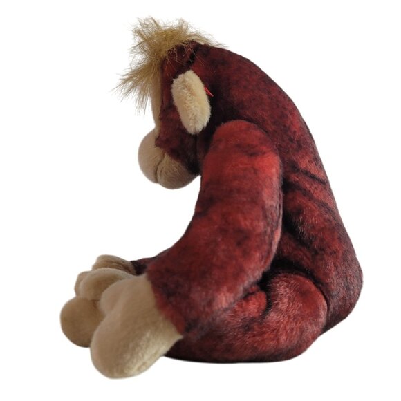 Ty Beanie Buddies Schweetheart Monkey Plush Red Realistic Chimp Orangutan VTG - Picture 3 of 11